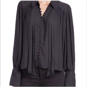 Free People Modern Muse Button Down Blouse L